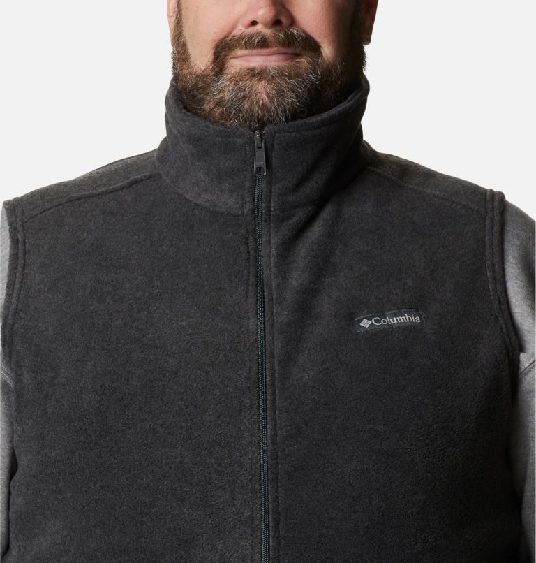 Men's Columbia Steens Mountain Fleece Vest Black | Plus Size CA-O3A5L